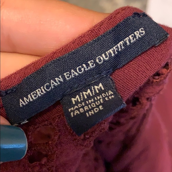 American Eagle Maroon Babydoll dress - Picture 3 of 3